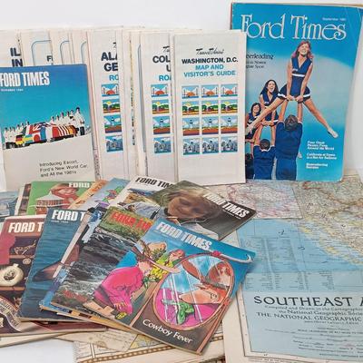 LOT 49: Vintage Travel Ephemera - Ford Times Magazines, TravelVision Maps & More