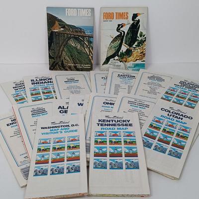 LOT 49: Vintage Travel Ephemera - Ford Times Magazines, TravelVision Maps & More