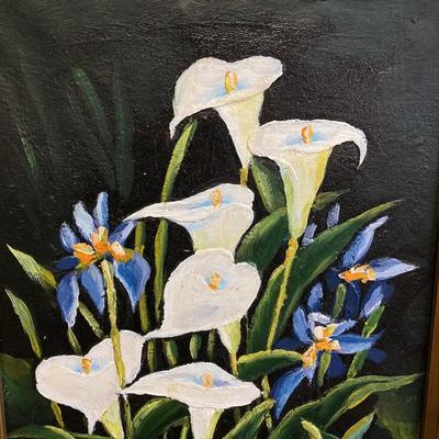 LOT 52: Framed Floral Oil Painting