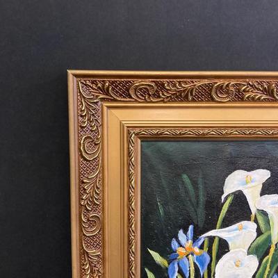 LOT 52: Framed Floral Oil Painting