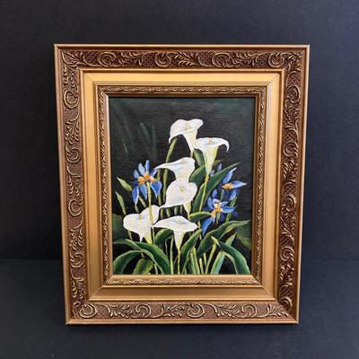 LOT 52: Framed Floral Oil Painting