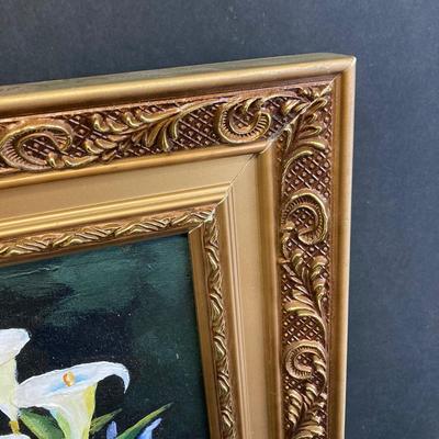 LOT 52: Framed Floral Oil Painting