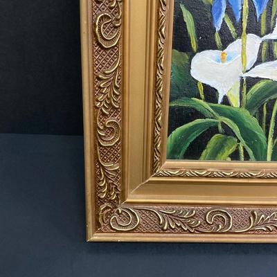 LOT 52: Framed Floral Oil Painting