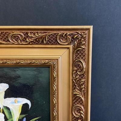 LOT 52: Framed Floral Oil Painting