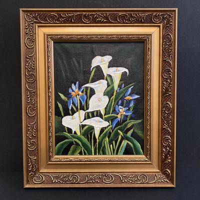 LOT 52: Framed Floral Oil Painting