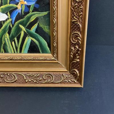 LOT 52: Framed Floral Oil Painting