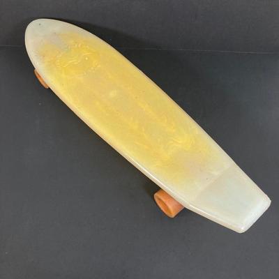 LOT 53: Skater / Surf Collection - Vintage California Free Spirit Skateboard, Surf Dude Shorts (L) with Tags and Surf's Up DVD