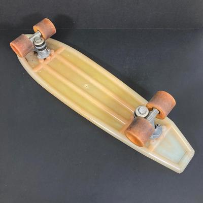 LOT 53: Skater / Surf Collection - Vintage California Free Spirit Skateboard, Surf Dude Shorts (L) with Tags and Surf's Up DVD