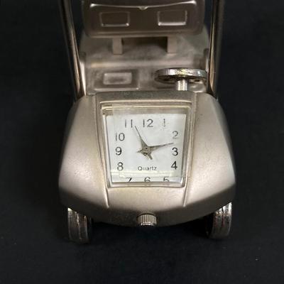 LOT 55: Vintage Collection - NJ License Plates, Limoges Dish, Jameson Flask, Golf Cart Desk Clock, Harley Owners Token and More