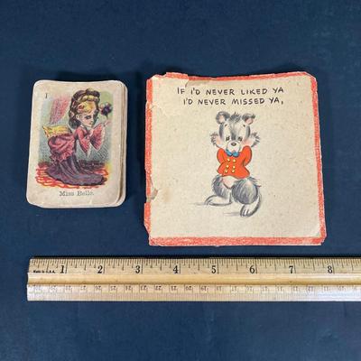 LOT 57: Vintage / Antique Cards, Games, Books, Ephemera and More