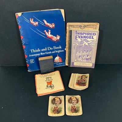 LOT 57: Vintage / Antique Cards, Games, Books, Ephemera and More