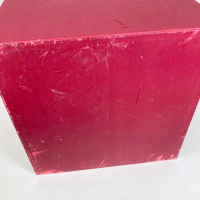 LOT 58: Gorgeous Auratic Yellow and White Vase in Red Box