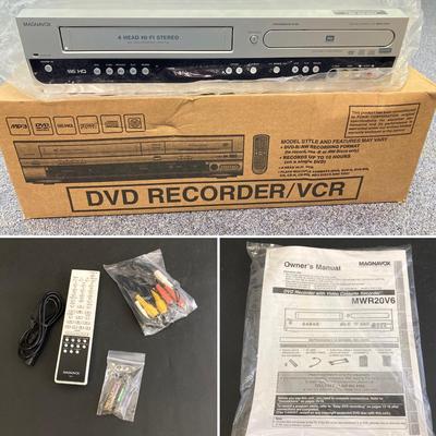 LOT 60: Magavox DVD Recorder / VCR in Original Box (NOS) with Remote
