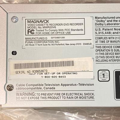 LOT 60: Magavox DVD Recorder / VCR in Original Box (NOS) with Remote