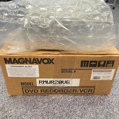 LOT 60: Magavox DVD Recorder / VCR in Original Box (NOS) with Remote