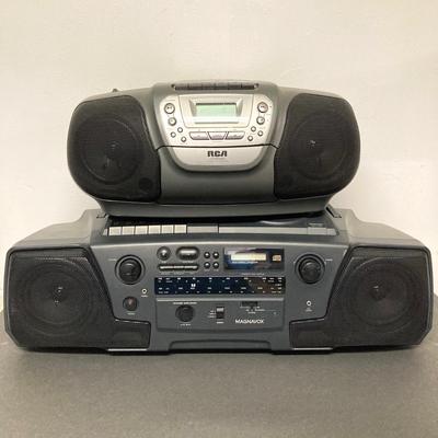 LOT 61: Pair of Portable Radio / Stereo / CD Players - Magnavox Boom Box and RCA CD / Cassette