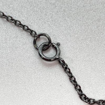 LOT 63: 925 Sterling and Pear Shaped Crystal Necklace - 20gtw, 36"