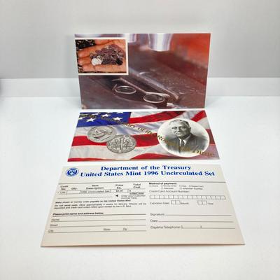 LOT 73: Five United States Mint Uncirculated Coin Sets in Original Envelopes - 1993, 1994, 1995, 1996 and 1998