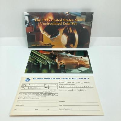 LOT 73: Five United States Mint Uncirculated Coin Sets in Original Envelopes - 1993, 1994, 1995, 1996 and 1998