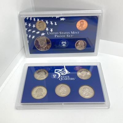 LOT 74: Two 1999 United States Mint Proof Sets and One 1999 United States Mint 50 State Quarters Proof Set