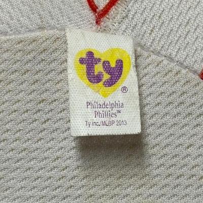 LOT 84: Plush Toy Collection: Vintage Hungarian Cloth Doll, Ty Philadelphia Phillies Pillow, Smurf, Squish Mallow & One Direction...