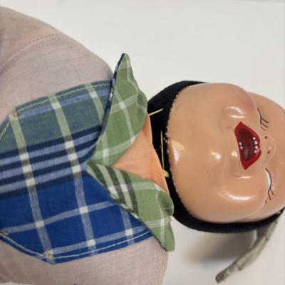 LOT 84: Plush Toy Collection: Vintage Hungarian Cloth Doll, Ty Philadelphia Phillies Pillow, Smurf, Squish Mallow & One Direction...