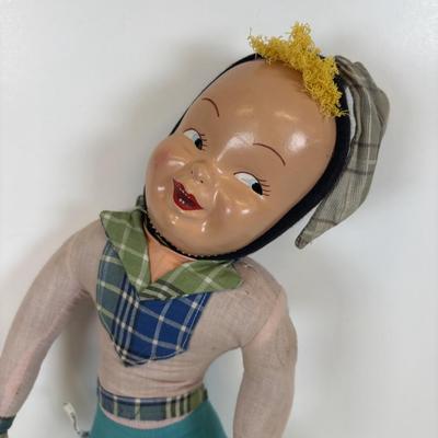 LOT 84: Plush Toy Collection: Vintage Hungarian Cloth Doll, Ty Philadelphia Phillies Pillow, Smurf, Squish Mallow & One Direction...