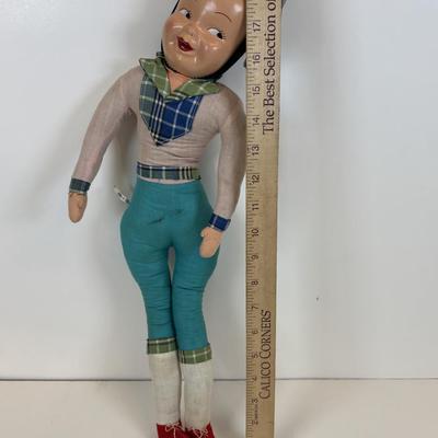 LOT 84: Plush Toy Collection: Vintage Hungarian Cloth Doll, Ty Philadelphia Phillies Pillow, Smurf, Squish Mallow & One Direction...