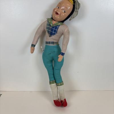 LOT 84: Plush Toy Collection: Vintage Hungarian Cloth Doll, Ty Philadelphia Phillies Pillow, Smurf, Squish Mallow & One Direction...