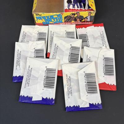 LOT 89: Topps New Kids on the Block Unopened Super Gloss Photocards-Stickers