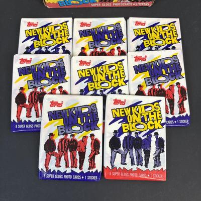 LOT 89: Topps New Kids on the Block Unopened Super Gloss Photocards-Stickers