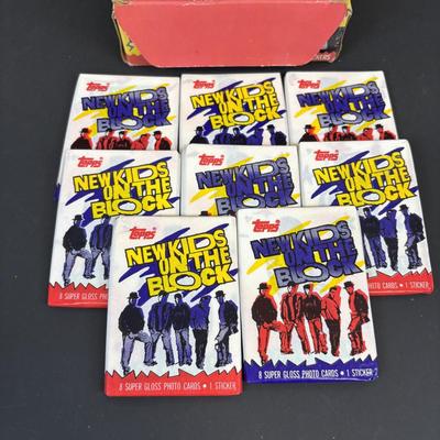 LOT 89: Topps New Kids on the Block Unopened Super Gloss Photocards-Stickers