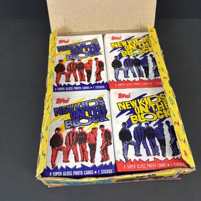 LOT 89: Topps New Kids on the Block Unopened Super Gloss Photocards-Stickers