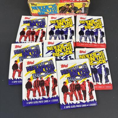 LOT 89: Topps New Kids on the Block Unopened Super Gloss Photocards-Stickers