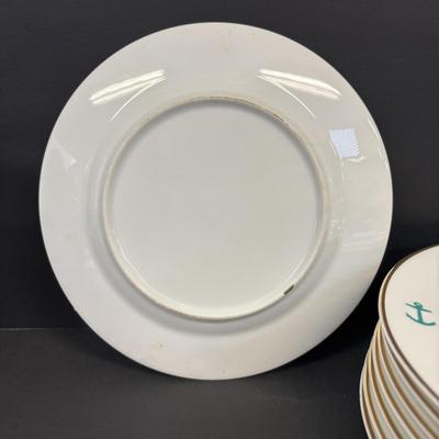 LOT 91: Vintage Trump Princess Sea Isle City, NJ Nautical Yacht Dessert Plates, Scentsy Coast Guard Warmer & Loster Feast Tableware