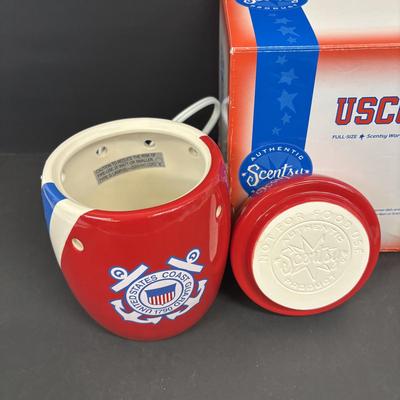 LOT 91: Vintage Trump Princess Sea Isle City, NJ Nautical Yacht Dessert Plates, Scentsy Coast Guard Warmer & Loster Feast Tableware