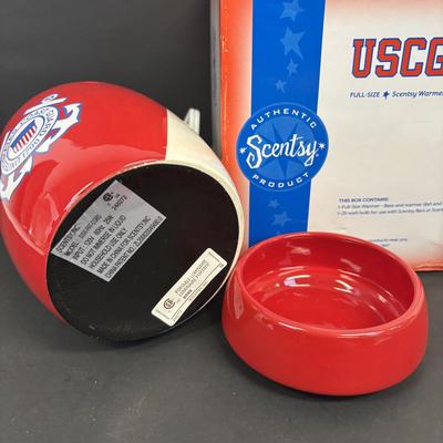 LOT 91: Vintage Trump Princess Sea Isle City, NJ Nautical Yacht Dessert Plates, Scentsy Coast Guard Warmer & Loster Feast Tableware