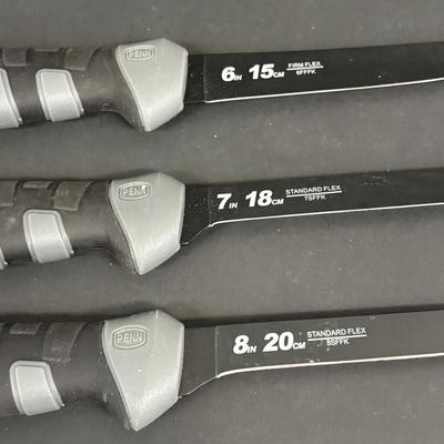 LOT 92: Penn Flex Fillet Knives & 3-D Fishing Puzzle (unopened)