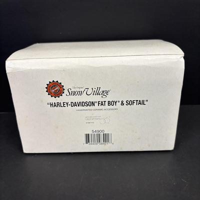 LOT 94: Harley Davidson Collection: Dept 56, Maisto FXSTSB Bad Boy & FLHR Road King Diecast Replicas, NIP Timer Cover & Ornaments