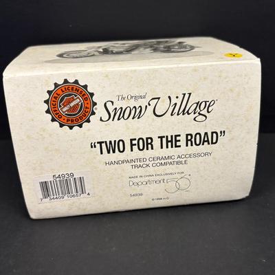 LOT 94: Harley Davidson Collection: Dept 56, Maisto FXSTSB Bad Boy & FLHR Road King Diecast Replicas, NIP Timer Cover & Ornaments