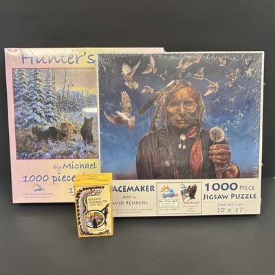 LOT 99: Native America Tarot Deck along with 2 Unopened Puzzles