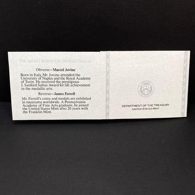 LOT 100: 1991 United States Mount Rushmore Anniversary Half Dollar Proof Coin with Presentation Box and Certificate of Authenticity