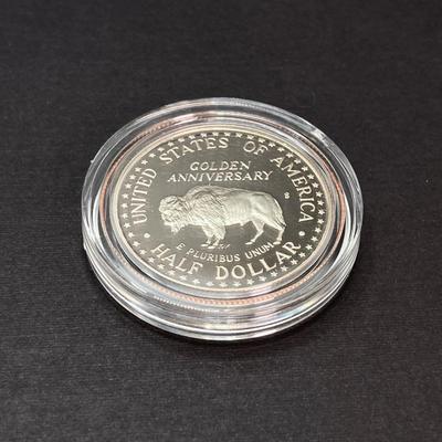 LOT 100: 1991 United States Mount Rushmore Anniversary Half Dollar Proof Coin with Presentation Box and Certificate of Authenticity