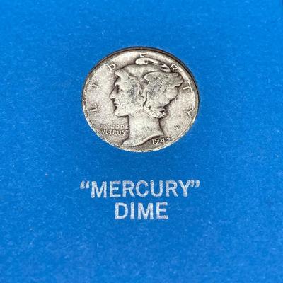 LOT 101: Classic Silver Coins - Liberty Walking Half Dollar and "Mercury" Dime (Littleton Coin Company)