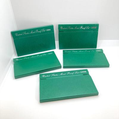 LOT 107: Five United States Mint Proof Coin Sets - 1994, 1995, 1996, 1997 and 1998