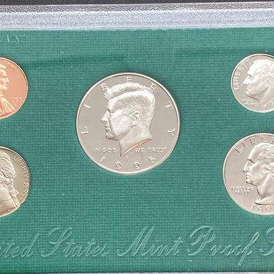 LOT 107: Five United States Mint Proof Coin Sets - 1994, 1995, 1996, 1997 and 1998