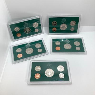 LOT 107: Five United States Mint Proof Coin Sets - 1994, 1995, 1996, 1997 and 1998