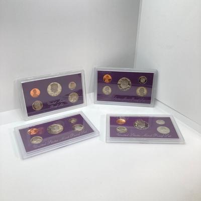 LOT 108: Four United States Mint Proof Coin Sets - 1987, (2) 1988 and 1990