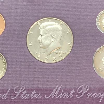LOT 108: Four United States Mint Proof Coin Sets - 1987, (2) 1988 and 1990