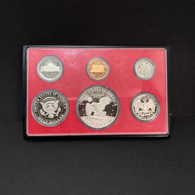 LOT 111: 1978-S United States Proof Set with Eisenhower Dollar Coin in Black Plastic Holder